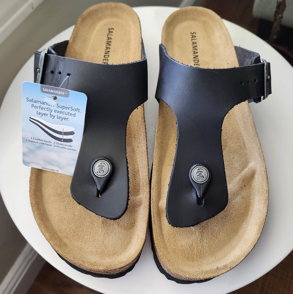 Salamander black sandals